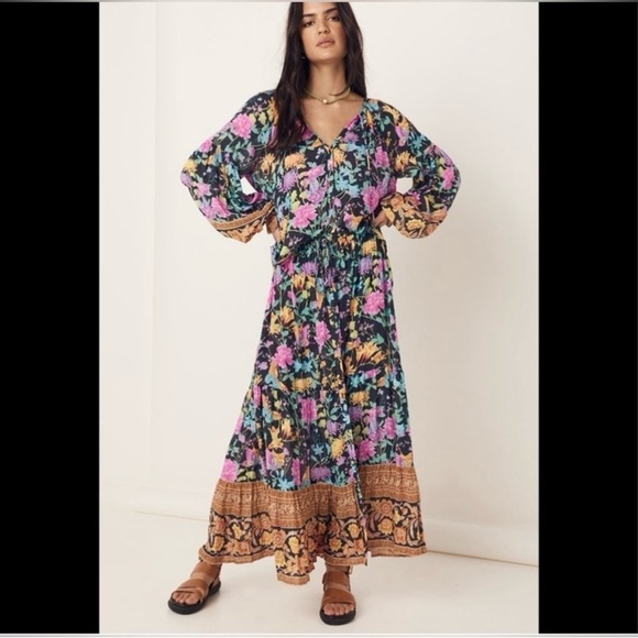 Spell Butterfly Midi Floral Skirt Firefly - Picture 2 of 10